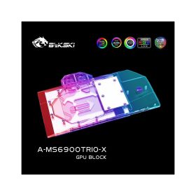 Bykski A-MS6900TRIO-X GPU Waterblock + Backplate for MSI RX 6900XT Gaming X Trio